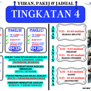 TINGKATAN 4 (PAKEJ B – 4 SUBJEK)
